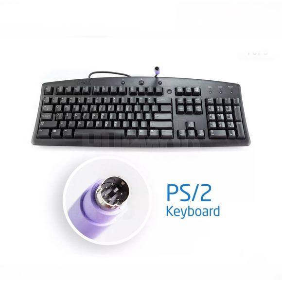 DELL PS/2 104-Key PC Windows Desktop Keyboard Black Wired RT7D00 SK-8100 - Picture 1 of 11
